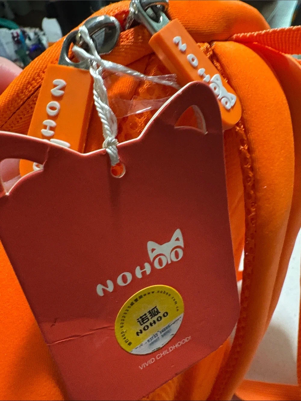 Nohoo Bright Orange Dinosaur Kids Backpack